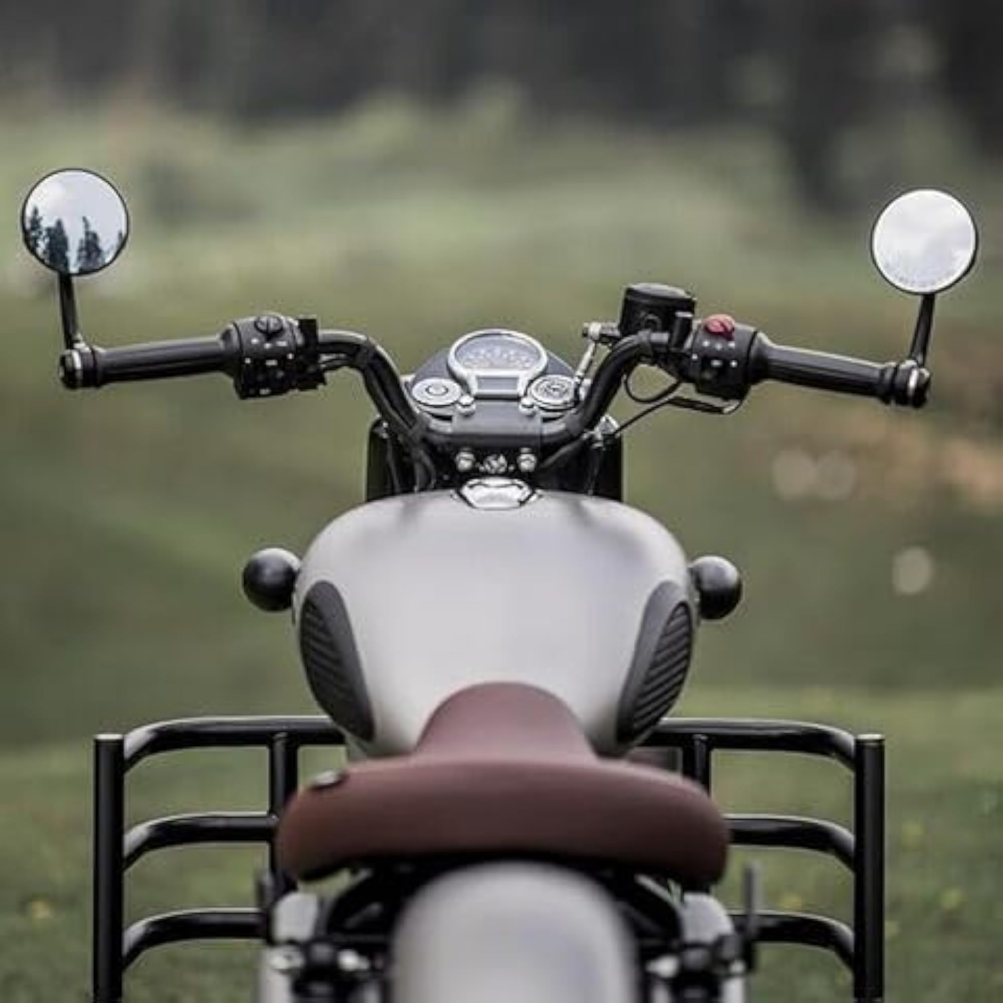 Aluminium Bar End Mirror Pair for Royal Enfield Models