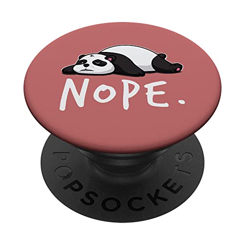 Lazy Animal Procrastinate Tired Cute Animal Funny Panda NOPE PopSockets PopGrip Intercambiable