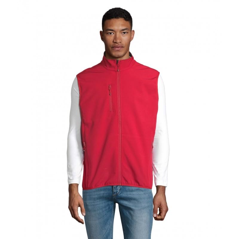 Veste Softshell sans manche SOL'S rouge pour randonnée et loisirs L