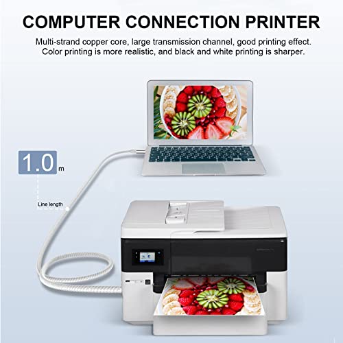 Revamp MOSWAG USB Printer Cable 10FT/3Meter Scanner Cable USB Printer Cord Type A to Type B Durable USB 2.0 Scanner Cord High Speed for... - Image 4