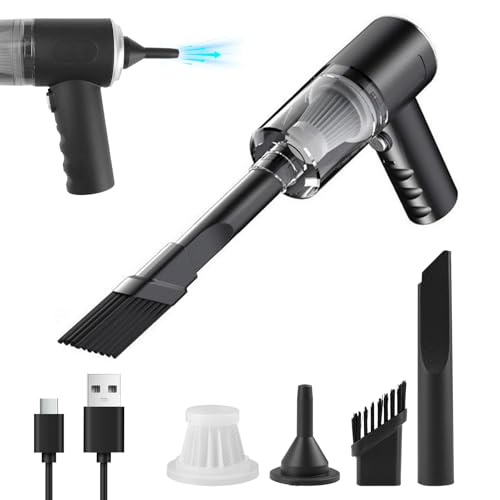 Handheld Vacuum Cleaner Valentine’s Day Gifts Cordless Small Hand Held Hoover Rechargeable 2 in 1 Portable Car Hoovers Type-C Double Layer Filtration for Home Office Pets Hair Cleaning Mother’s Day