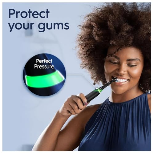 Image of Oral-B iO5 Electric Toothbrushes For Adults, 1 Toothbrush Head & Travel Case, 5 Modes With Teeth Whitening, UK 2 Pin Plug, Black