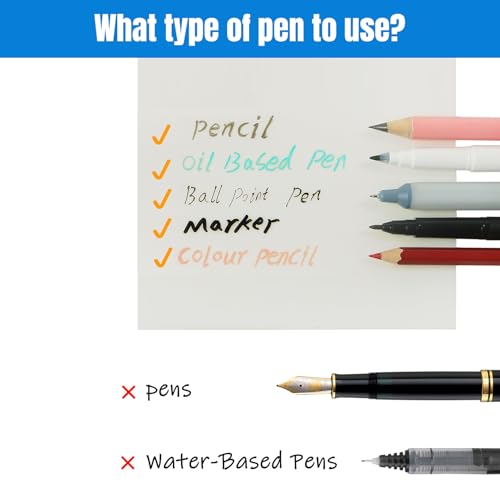 6 Pcs Transparent Sticky Notes, Clear Post it Notes, Self-Stick Clear Sticky Note, Waterproof, Removable for Writing in Text Books and Office, Annotating College Study Revision Stationary - Image 3