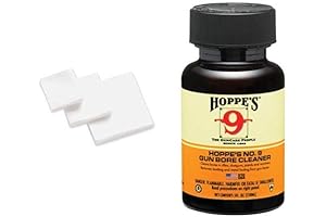 Hoppes 9 Bore Cleaner and Gun Cleaning Patches for Firearms and Range Use