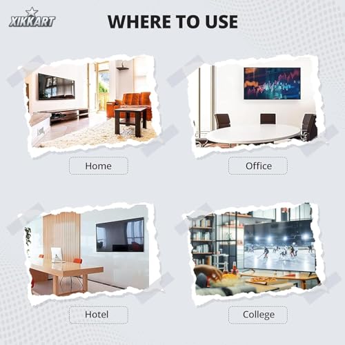 Image of XIKKART TV Wall Mount Bracket for 26-63 Inch LED LCD Smart TVs | Universal Fixed Wall Mount Stand | Heavy Duty Low Profile TV Mount | VESA Compatible Flat Screen TV Bracket