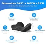 Seat Cushion for Tailbone & Sciatica Pain Relief - Image 2