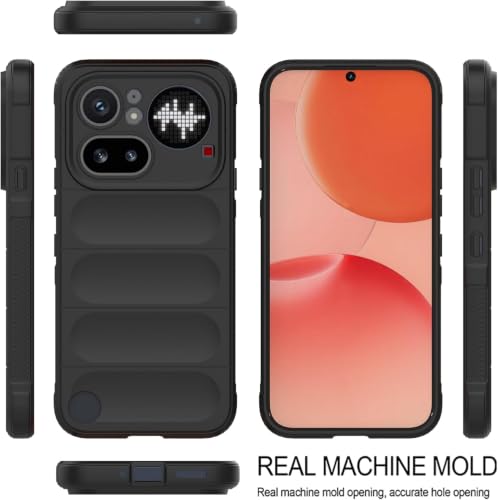 Image of ShieldTech AirGuard Series Back Cover Case for Nothing Phone 4a Pro | Microfiber Lining | Airbag Cushion Drop Protection | Silicone Cover Case | Anti Slip Grip - Black for Nothing Phone 4a Pro