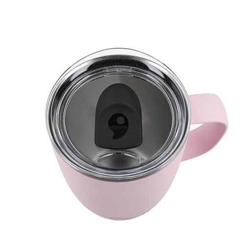 S'well Mug with Handle, Pink Topaz, 350ml. Vacuum Insulated Stainless Steel Travel Mug with Handle, 350 ml - Image 2