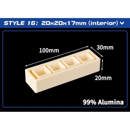 Zestaw wysokotemperaturowych tygli z tlenku glinu 50-100 mm formy laboratoryjne do analizy spalania 1 zestaw (90 x 65 x 30 mm x 10) – sprzęt laboratoryjny do precyzyjnego testowania