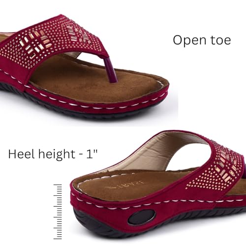 Image of TRASE Women's Fashion Slippers | Doctor Ortho Soft & Comfortable Slip-Ons for Women & Girls | Lightweight & Stylish, Diabetic & Orthopedic Footwear, Good for Knee & Foot Pain