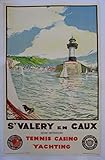 saint valery en caux hotel henri iv  Saint Valery en caux Reproduction Affiche Poster-Format Size 50X70 cm-Papier 300 GR-Vente du fichier numérique HD Possible Nous Consulter.(Boutique affichevintage.FR)