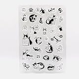 クリアスタンプ 猫 数字 シリコン 判子 手帳や手作りカードに [並行輸入品]