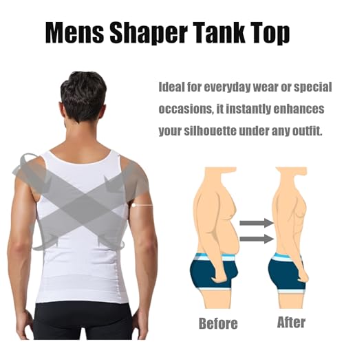 Shaper for Men, Mens Shaper Tank Top, Compression Tank Top Men, Body Shaper Slimming Tummy Vest4