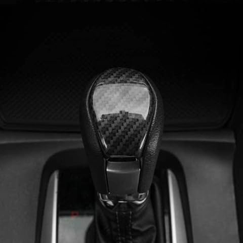 Kadore Interior Gear Shift Knob Protector Cover Trim Sticker Carbon Fiber Style for Honda Civic 2016 2017 2018 2019 2020 2021 10th Gen Automatic Transmission (Weave Pattern) Cover