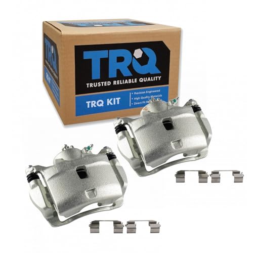 Image of TRQ Front Driver and Passenger Side Brake Caliper Set Caliper Brackets Compatible with 14-15 Acura ILX 2.0L 03-07 Honda Accord 2.4L 08-17 Accord LX SE 13-21 Civic LX EX Touring Sport 1.5L 2.0L