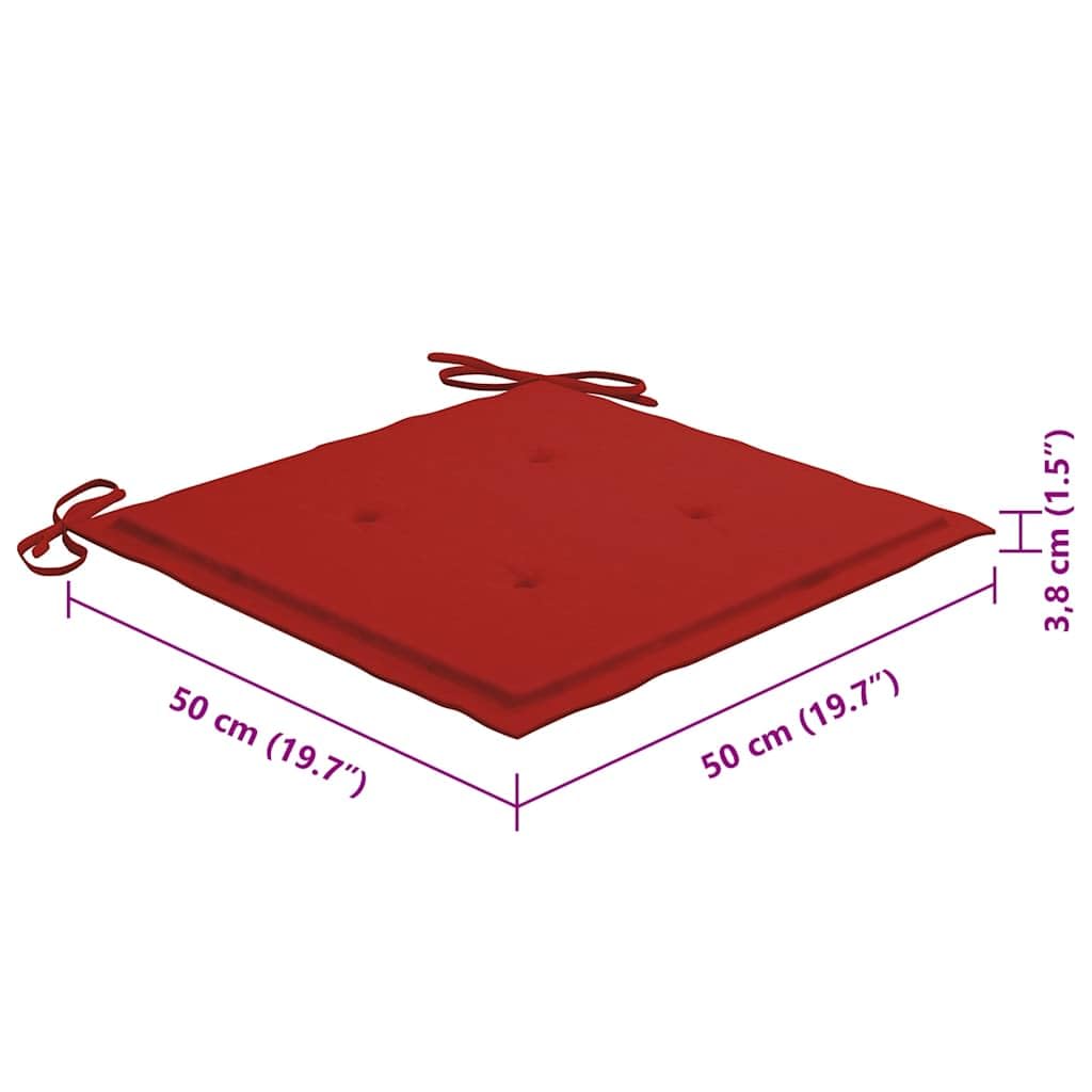 Set 4 Sedie Giardino in Legno di Acacia con Cuscini | Ideali per arredare il terrazzo o il patio, queste sedie offrono una comoda seduta per i vostri pranzi all'aperto.