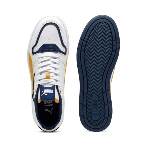 Puma Unisex Court Classic Street Sneaker, Puma White Archive Gold Persian Blue, 36 EU – Ansicht 4