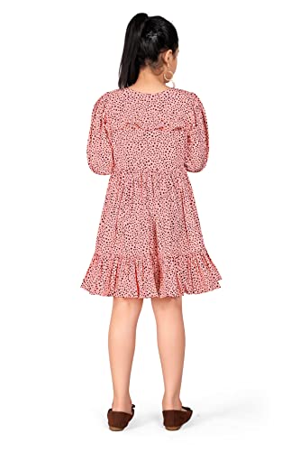Image of Fashion Dream Girl's Fit And Flare Knee Length Polyester Blend Dresses