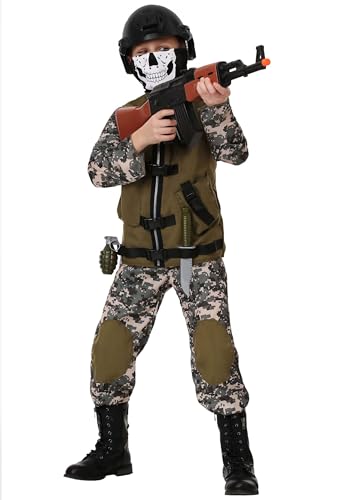 Disfraz Infantil Soldado Camuflaje XX-Large con Accesorios miniatura 7