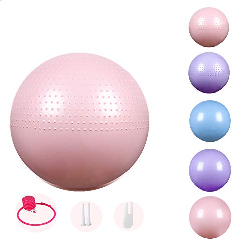 GSDJU Balón De Ejercicio con Bomba Anti-Burst Pelota De Ejercicio para Yoga Equilibrio Fitness Mejorar Postura Pelota Suiza