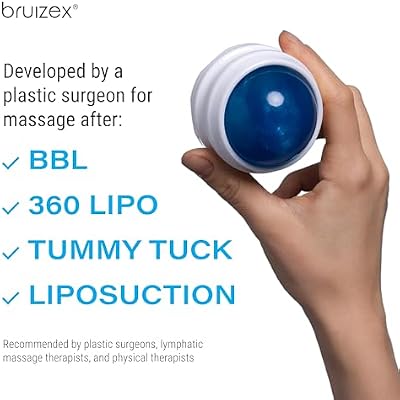 Bruizex Lymphatic Drainage Massager, Massage Roller Ball, Fibro Body Roller for Fibrosis Treatment, Liposuction, 360 Lipo, Tummy Tuck & BBL Post Surgery Recovery