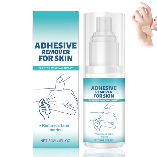 Adhesive Remover Spray for Skin Pla/Ster Remover for Skin Sticky Stuff Remover Spray Quickly Remove Ban/Dages and Residual Glue Pla/Ster & Sticky Residue Remover Leaves No Residue 30ml