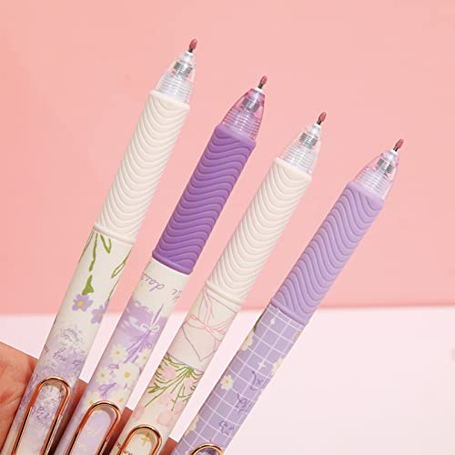Set 4 bolígrafos de gel MOZXIRZ tinta negra 0.5 mm miniatura 4