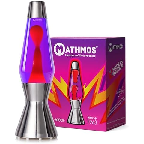 Mathmos Astro Lava Lamp in Violet and Red Cover