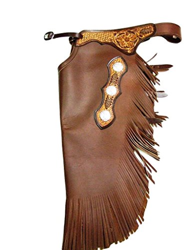 B Bar B Western Chaps Adult Deluxe Buckle Strap L Rust 05-05-0073