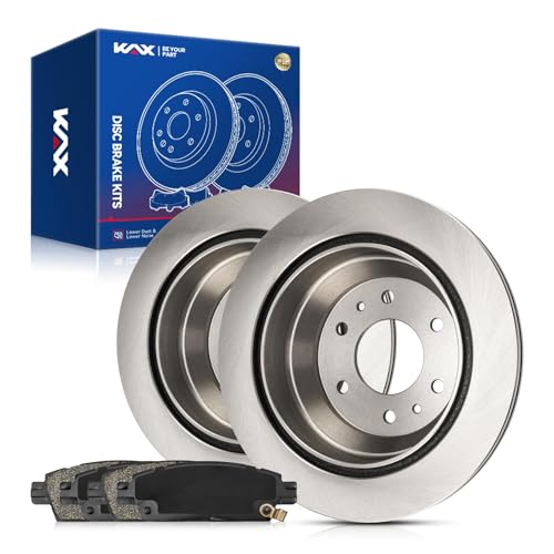 Image of KAX Rear Brake Kit, OE Brake Rotors and Ceramic Brake Pads | Fits Chevrolet /GMC /Buick /Oldsmobile /Isuzu /Saab-Trailblazer, Envoy, Trailblazer EXT, Envoy XL, Rainier, Envoy XUV, Bravada, SSR, Ascender