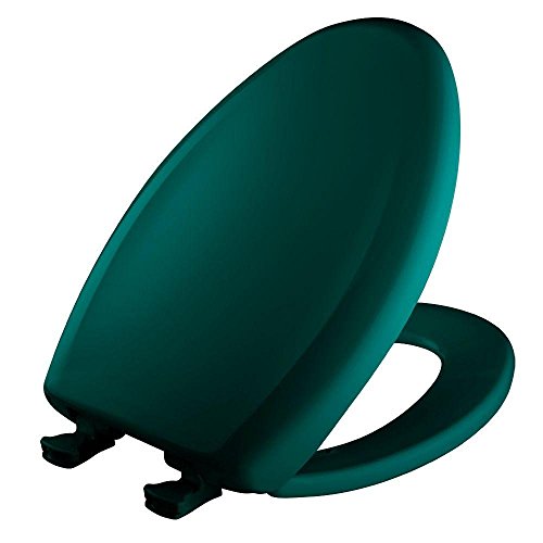 Bemis 1200SLOWT 655 Slow Sta-Tite Elongated Closed Front Toilet Seat, Teal