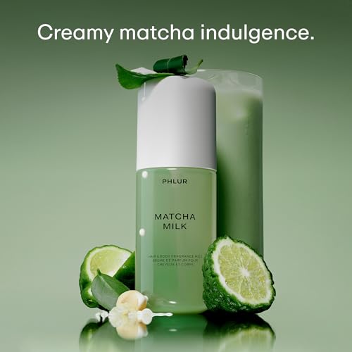 Image of PHLUR Matcha Milk Body Mist, 3 Fl Oz - Hair and Body Perfume for Women | Bergamot, Matcha & Cream Perfume Body Spray with Vanilla, Amber and Musk Fragrance