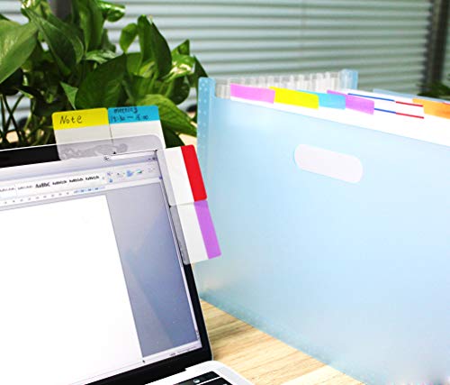 Image of 500 Pieces Tabs 2 Inch Sticky Index Tabs, Writable and Repositionable File Tabs Flags Colored Page Markers Labels for Reading Notes, Books and Classify Files, 21 Sets 10 Colors (Index Tabs)