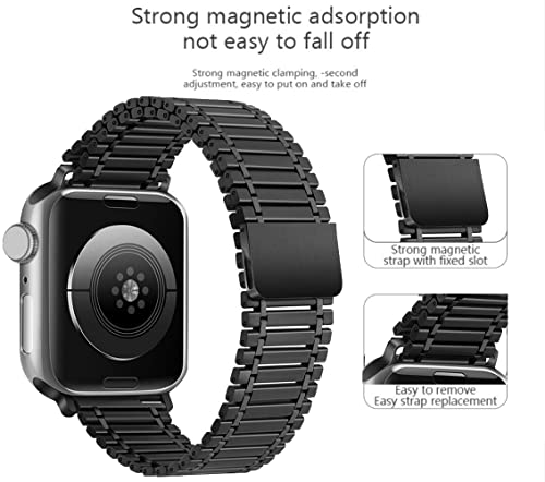 Image of Zitel Stainless Steel Bands Compatible with Apple Watch Ultra 2 / Ultra Metal Straps 49mm 45mm 44mm Series 11 | 10 | 9 | 8 | 7 | 6 | 5 | 4 | 3 | 2 | 1 | SE3 | SE2 | SE