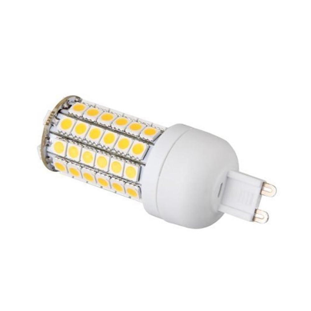 HHF Illuminazione domestica, Confezione da 6, Lampada a mais LED AC220-240V 7W G9 69-5050SMD Lampadario a candela bianco caldo/freddo(Warm White)