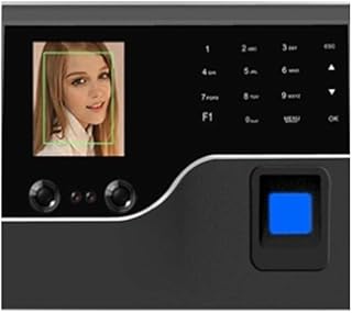 JUJETO Employee Time Clock, Face Face Recognition Fingerprint TCP IP Time Attendance System Clock Recorder Employee Digital Reader Machine Office Punch Clock, Fingerprint Attendance