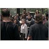 Melissa McBride 8 Inch x 10 Inch PHOTOGRAPH Standing Between Two Groups of People Pose 2