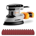 Detail Sander Electric: DEKOPRO 180W Mouse Sander Corded Sanders Hand Tool 13000 RPM with Dust Collector, 15pcs Sandpaper - Ideal for Sanding Polishing Removing Woodworking DIY