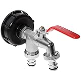 professionelles Zubehör für Tonnenfässer, Wasserhahn mit doppeltem Auslass Aluminiumlegierung, Fallschutz, Beständigkeit. Kann an legierte Wasserhähne, Plastikschnuller, Messingschnuller angeschlossen werden.