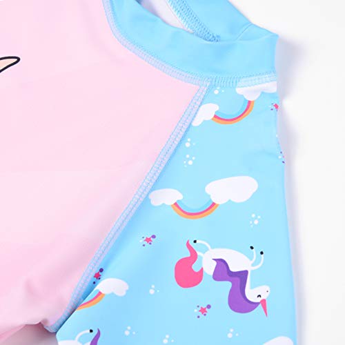 Image of JerrisApparel Toddler Girls Unicorn Swimwear Two Pieces Rash Guard Swimsuit Set Surfing