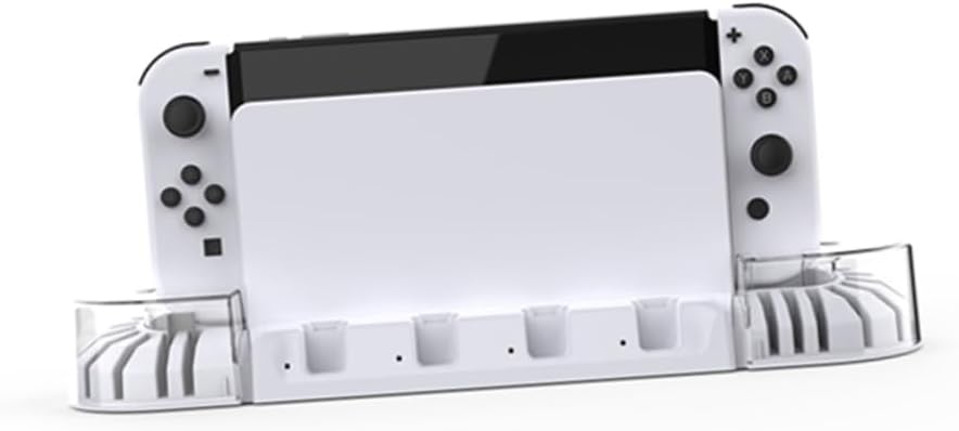 Ciieeo 1set Charging Base Cooling Fan for Game Controller Charger Dock Card Storage High-speed Silent Fan Shaped Design for Gaming Convenience