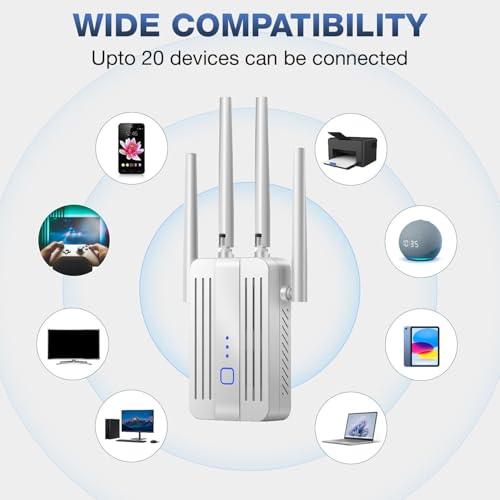 Image of Single Band WiFi Range Extender 300Mbps High-Speed Booster | 2.4GHz Long-Range WiFi Repeater for Home & Office | Boosts Router Signal, Covers 10m, Supports 10 Devices | Easy Plug & Play Setup