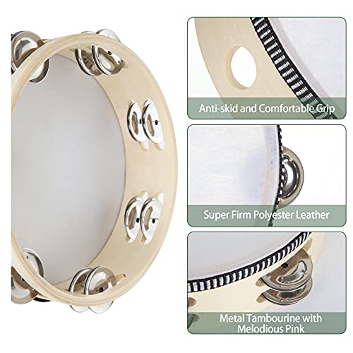 Eoexn LTUS-TAMBOURINE-3PCS-8IN-210421 3 Pack 8 Inch Tambourine thumb #3