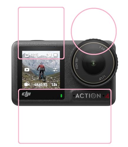 Image of M.G.R.J Tempered Glass Screen Protector for DJI Osmo Action 4 Outdoor Camera (Released 2023)