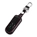9 Moon® Leather Car Remote Key Holder Case Cover for Mazda 2 3 6 CX-5 CX-7 Black With Red Thread 2 Button