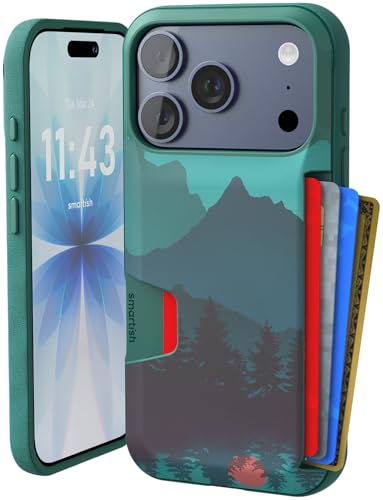 Étui portefeuille iPhone 17 Pro Smartish avec porte-cartes motif Montagnes en Mouvement