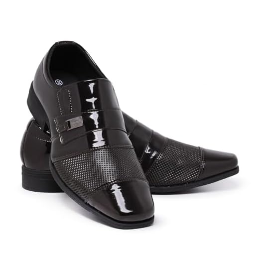 Sapato Social Masculino Bico Fino Elegante Pull On 834 (Marrom, BR, Adulto, Numérico, 41)