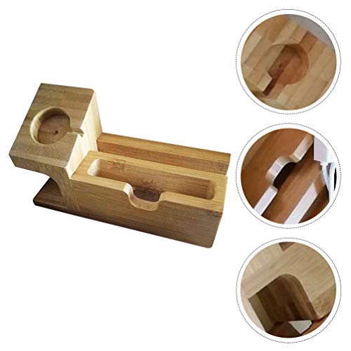 ULTECHNOVO Suporte para Telefone de Madeira Base de Carregamento Base de Carregamento Suporte Compat