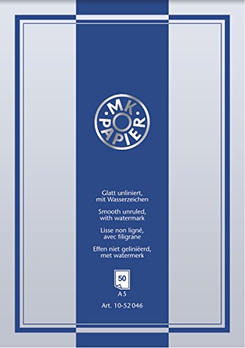 Baier & Schneider - Bloc de papel para cartas (A5, 40 unidades), color blanco