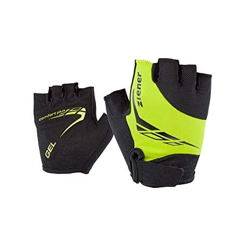 Ziener Kinder CANIZO Fahrrad-, Mountainbike-, Radsport-Handschuhe | Kurzfinger - atmungsaktiv/dämpfend, lime green, XL Cover